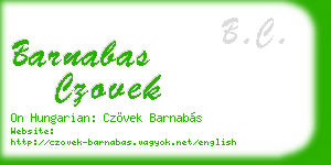 barnabas czovek business card