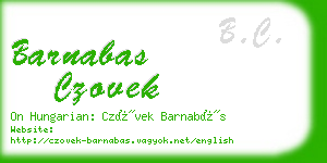 barnabas czovek business card